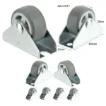10pcs 32mm Low-Profile Mini Fixed Caster Wheels 1" for Furniture