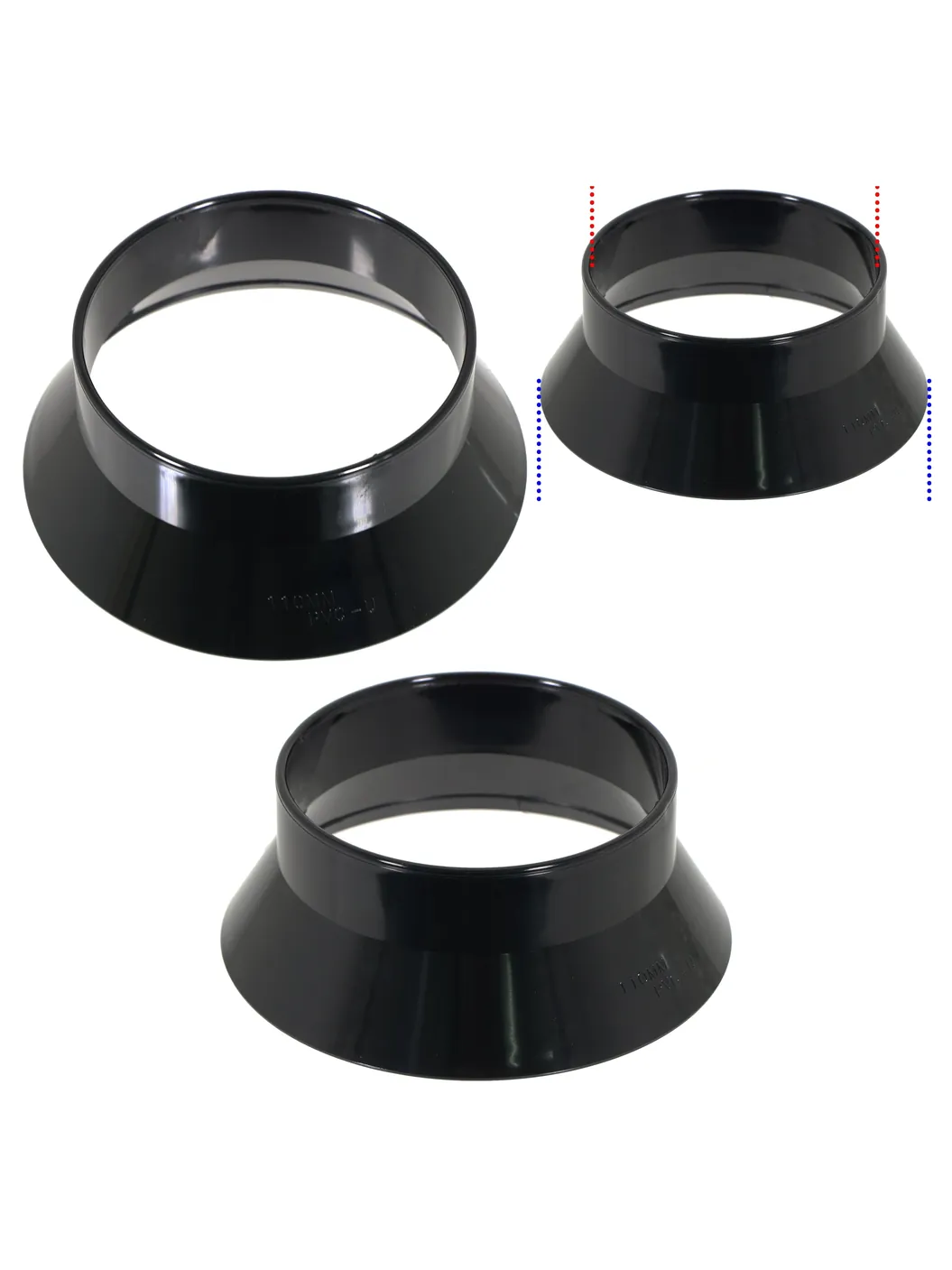 110mm Black Roof Vent Pipe Collar – Weather‑Resistant Sleeve