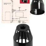 110mm Black Roof Vent Pipe with Drain Stack, Ring Seal & Bird Guard