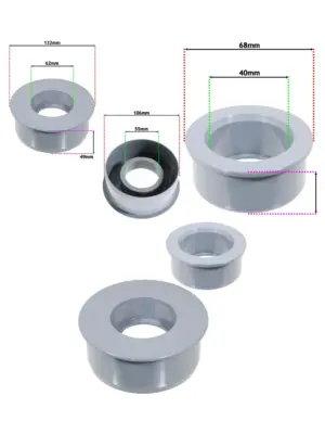 110mm Soil Pipe Reducer + 40mm Boss Adapter PushFit Waste Seal Kit