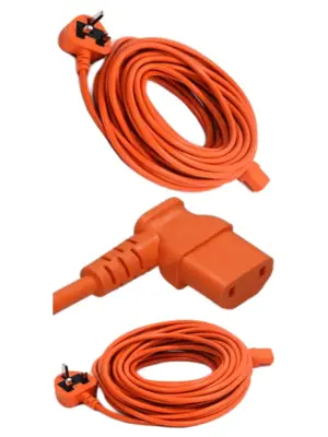 12.5m Orange Power Cord for Vax VCC-08 Vacuum Cleaner with UK Plug