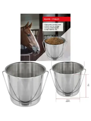 12‑Litre Horse Feeding & Watering Bucket – Stable & Equestrian Use