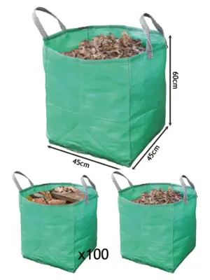 120L Woven Garden Waste Bags – Leaf & Branch Sack, Pack of 100