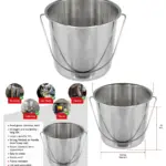 12L Heavy-Duty Stainless Steel Fire Bucket for Garage & Workshop