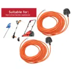 12m MacAllister Power Cable for Lawn Mower, Strimmer & Hedge Trimmer