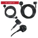 12m Replacement Power Cord with UK Plug for Numatic Vacuum Cleaners