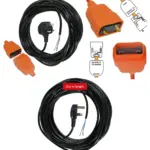 12m Tool Extension Cord with Plug & 2‑Pin Connector for Drill Saw