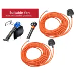 12m Universal 3‑Pin Power Cable for Leaf Blowers & Garden Vacuums