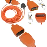 13A 2‑Core Power Plug for Leaf Blower & Garden Vacuum Cable Repair