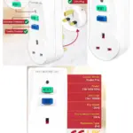 13A UK RCD Safety Plug Single Socket Circuit Breaker – 230V Adapter