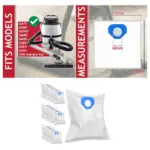 15‑Pack Microfibre Dust Bags for Nilfisk GA70–G90 Vacuum Cleaners