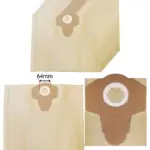 15-Pack Replacement Dust Bags for Ozito 20L Wet/Dry Vacuum VWD-1220U