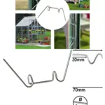 150 Greenhouse Spring Wire Clips for Glazing Glass Pane & Frame