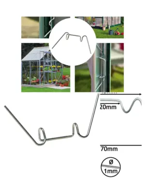150 Greenhouse Spring Wire Clips for Glazing Glass Pane & Frame