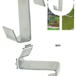 150pcs 10mm Overlap Aluminium Z‑Clips for Greenhouse Glass Glazing