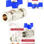 15mm Blue Lever Butterfly Valve – Quarter‑Turn Water Shut‑off Kit