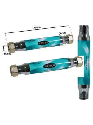 15mm Inline Electrolytic Scale Inhibitor Boiler Pipes Limescale Guard