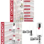 15mm Thermostatic Radiator Valve (TRV) Kit with Lockshield Control