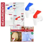 15mm Universal Water Dispenser Faucet Kit – Lever Spout in Blue & Red