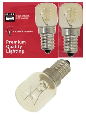 15W E14 Replacement Oven Light Bulb for Lamona Cookers - SES
