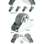 16 Mini 32mm (1") Caster Wheels with Screws for Bed/Drawer/Cabinet