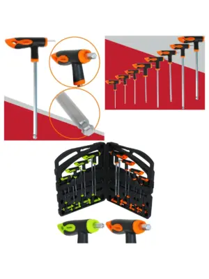 16-Piece T‑Handle Screwdriver Set – Torx, Metric, Hex & Allen Keys