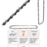 16 Tooth Low Kickback Semi-Chisel Chainsaw Chain 57-Link for Sovereign