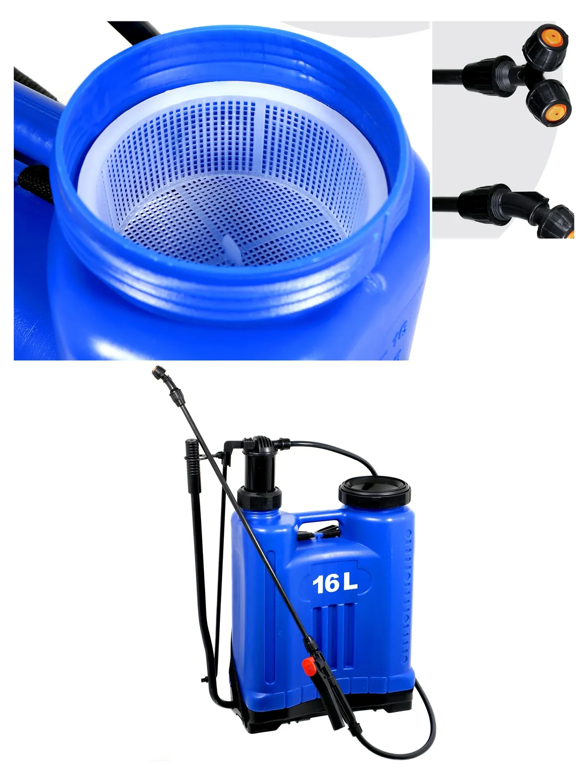 16L Backpack Garden Sprayer with Pressure Hose for Weed Control