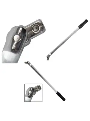 18" Long 1/2" Drive Breaker Bar with Flexible Knuckle and Wheel Balance