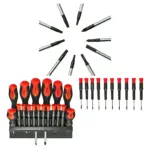 18-Piece Screwdriver Set – Phillips, Pozi, Flat, Torx + Wall Mount