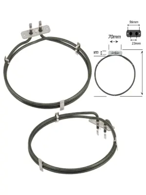 1800W 2‑Turn Heating Element for Lamona HAP5002/5003 & HJA5100 Ovens