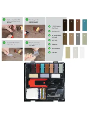 19‑Piece Wood Floor Repair Kit – Laminate & Furniture Patch Set