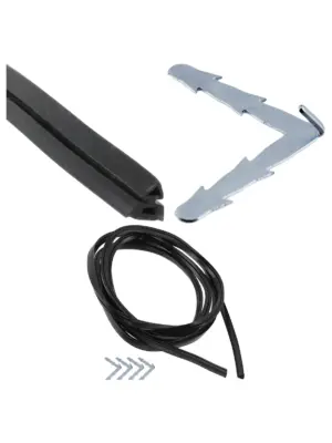 2.4m Rubber Oven Door Gasket with Right‑Angle Clips for BAUMATIC & AEG