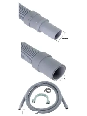 2.5m Drain Hose Extension for Grundig Washer & Dishwasher, 19/22mm