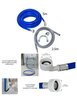 2.5m Fill Hose & 5m Drain Hose Set for Howdens/Lamona Washers