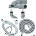 2.5m Right-Angle Drain Hose & Seal Plug Kit for Washers & Dishwashers
