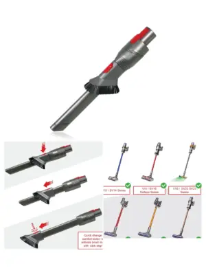 2-in-1 Angled Crevice Brush for Dyson V7/V8/V10 & SV Series, 400mm