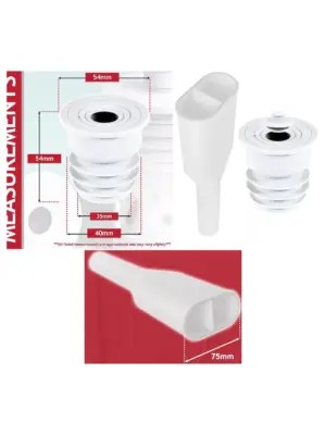 2-in-1 Drain Hose Connector with Silicone Plug for Washer & Dishwasher