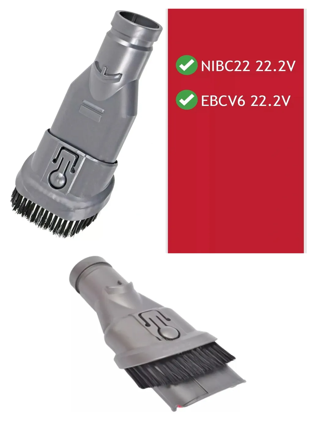 2-in-1 Dusting Brush for Vytronix NIBC22 & EBCV6 Vacuum Upholstery
