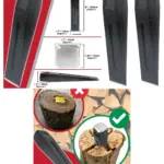 2‑Pack 1.5 kg Log Splitting Wedge – Heavy‑Duty Firewood Chisel Spikes