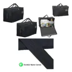 2-Pack 100L Black Canvas Art Bag – Extra Large Organizer for Paintings