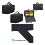 2‑Pack 100L Black Canvas Wardrobe Organizer for Clothes & Shoes
