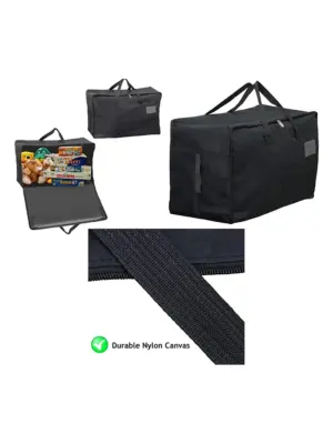 2-Pack 100L Waterproof Black Canvas Storage Bags – Large Attic Loft