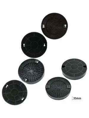 2-Pack 195×35 mm Charcoal Carbon Vent Filter for IKEA Kitchen Hood