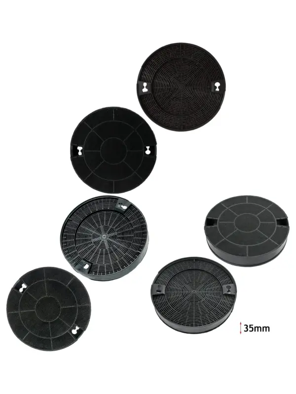 2-Pack 195×35 mm Charcoal Carbon Vent Filter for IKEA Kitchen Hood