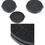 2-Pack 210×32 mm Carbon Charcoal Vent Filter for Baumatic Cooker Hood