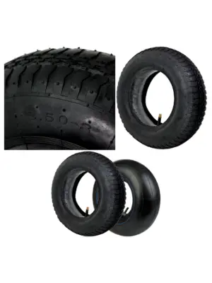 2 Pack 3.50-8 Pneumatic Inner Tubes for Wheelbarrow, Scooter & Trolley