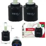 2-Pack 35mm Single-Lever Mixer Tap Cartridge for Sink & Bath