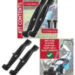 2‑Pack 38 cm Metal Blade & Screw for Mac Allister Lawn Mower