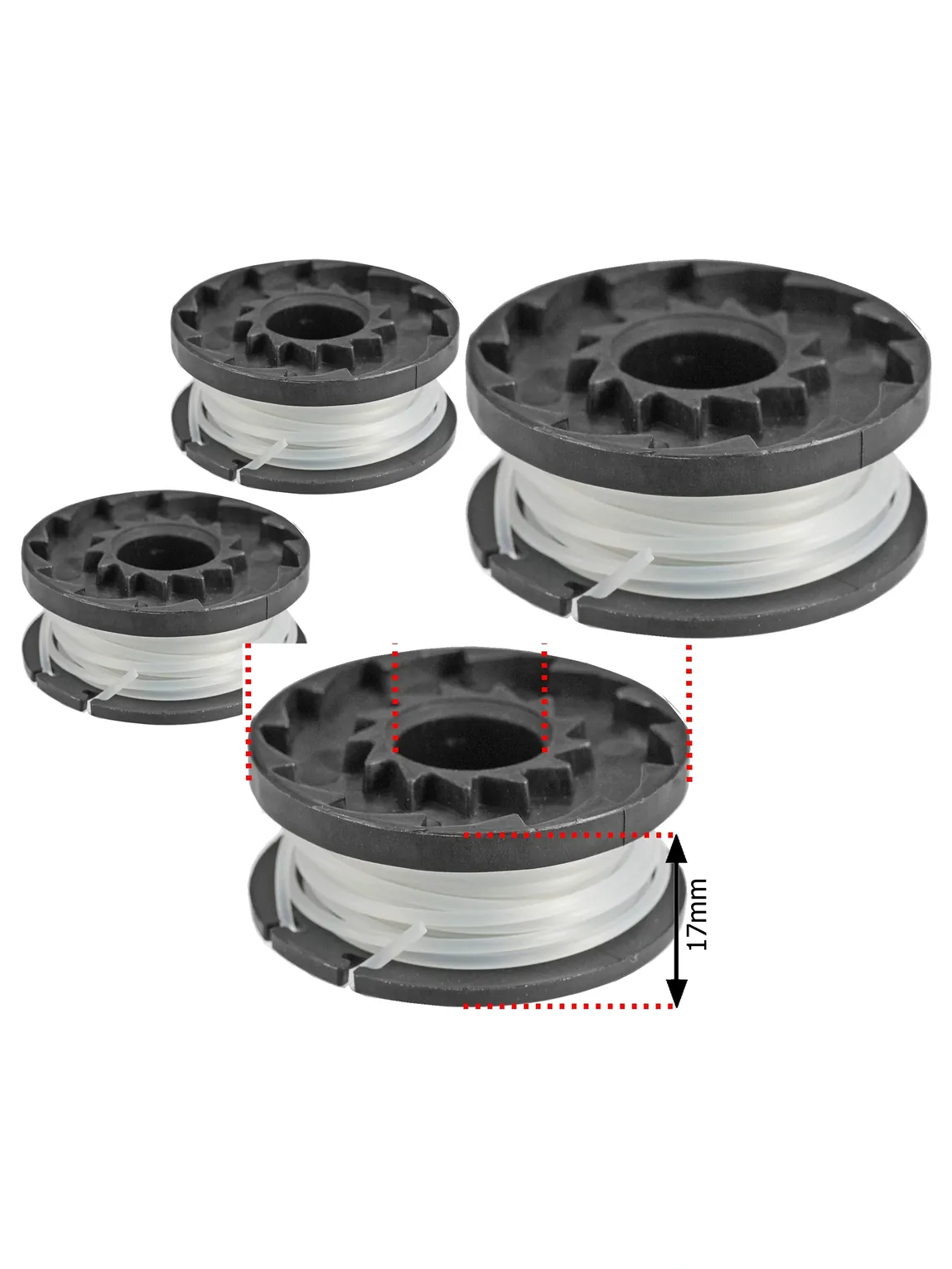 2-Pack 4 m Trimmer Line for Qualcast GTLi18 N0F-GT-250/18-E